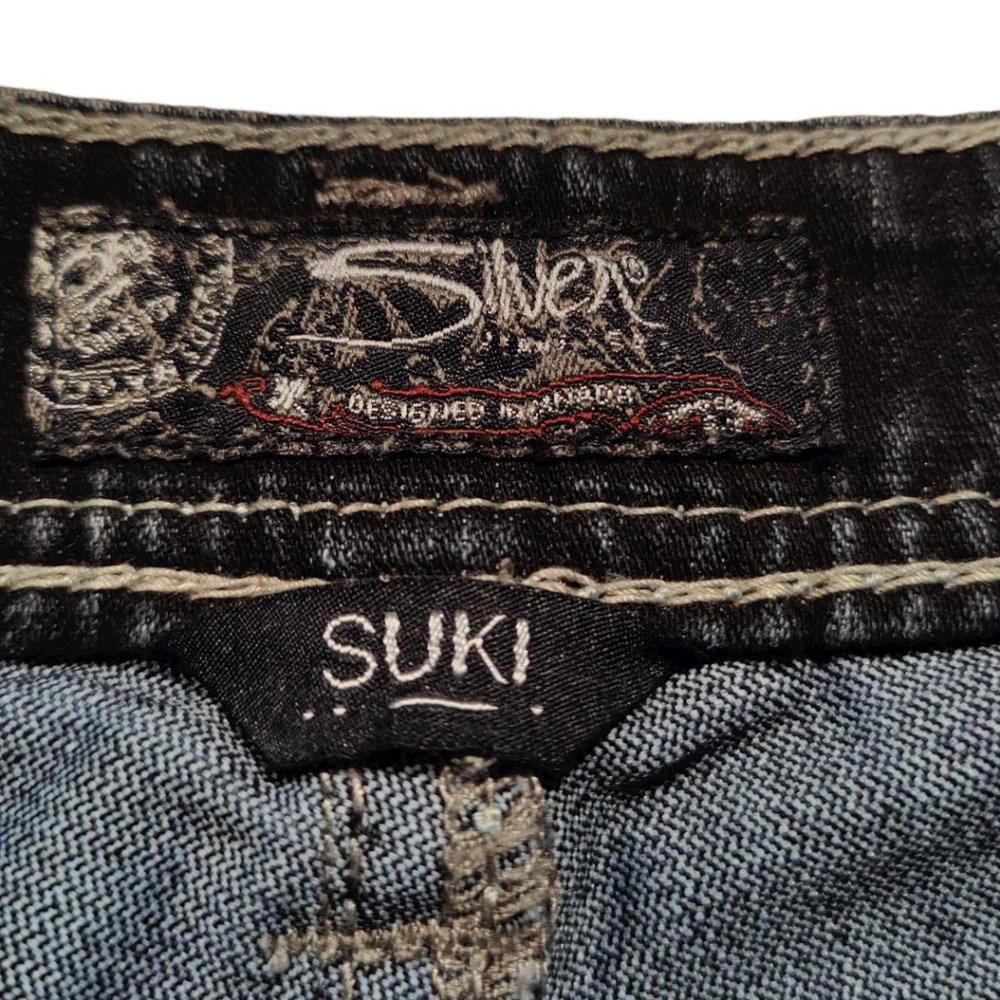 Silver Jeans Co Dark Wash "Suki" High Capris Sz 33 - Picture 5 of 7